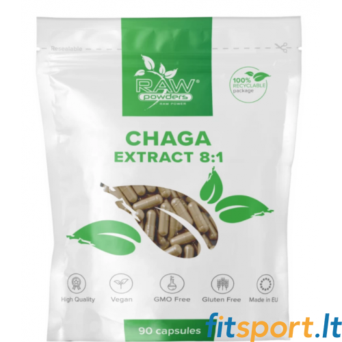 Raw Powders Chaga 8:1 extract (500 mg. 90 capsules) 